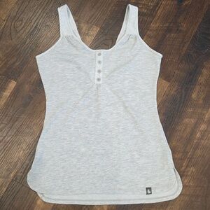 NWT The North Face Light Gray Henley Tank, Women Small